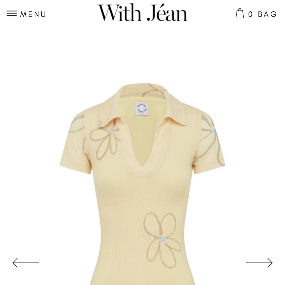 BRAND NEW WITH JEAN PIP DRESS: chalk & flowers size XS